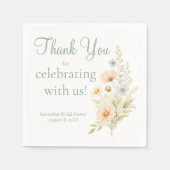 Wildblumengarten-Party-Event Serviette (Vorderseite)