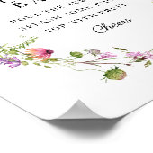 Wildblumengarten-Party-Mimosa-Bar-Schild Poster (Ecke)