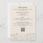 Wildblumengarten QR-Code 2-seitige Hochzeit Einladung (Rückseite)