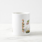 Wildblumengarten & Rosa Schmetterling Tasse – Vint (Mittel)