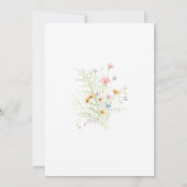 Wildblumengarten Rustikale Hochzeitsblumen Einladung (Rückseite)
