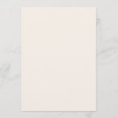 Wildblumengarten-Schickes Hochzeitsmenü Menükarte (Rückseite)
