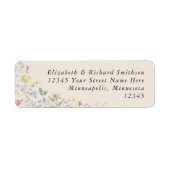 Wildblumengarten Warme Erdtöne Hochzeitsadresse (Vorne)