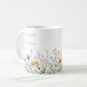 Wildblumenhochzeit Kaffeetasse (Vorderseite Links)