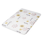 Wildblumenmuster Boho Badematte (Schrägansicht)