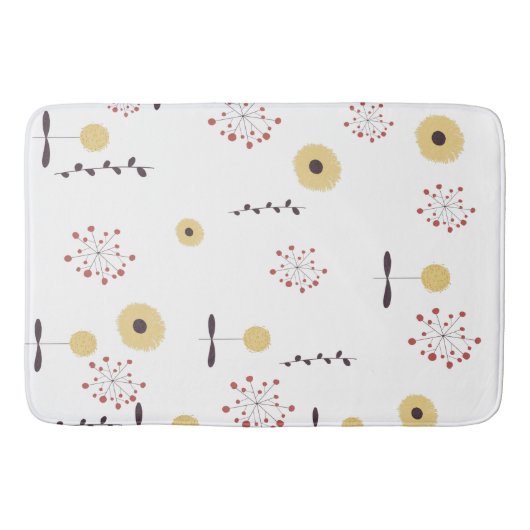 Wildblumenmuster Boho Badematte (Vorderseite)