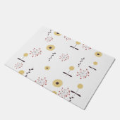 Wildblumenmuster Boho Fußmatte (Schrägansicht)