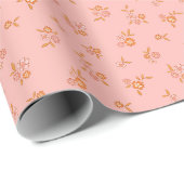 Wildblumenmuster Geschenkpapier (Rolleneckpunkt)
