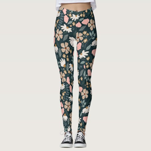 Wildblumenmuster leggings (Vorderseite)
