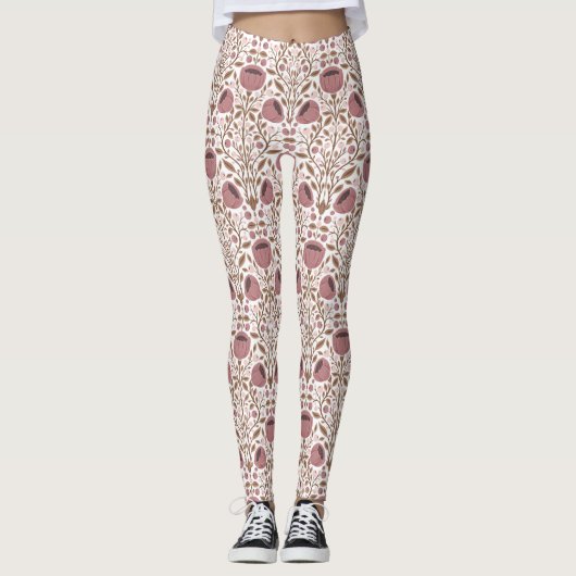 Wildblumenmuster Leggings (Vorderseite)