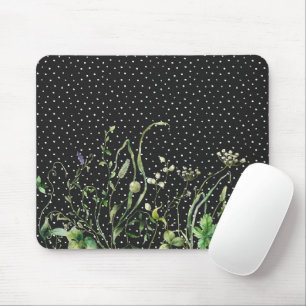 Wildblumenrand auf Punkten Mousepad