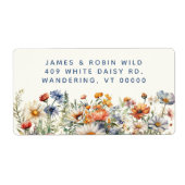 Wildblumenrand Große Versandetiketts (Vorne)
