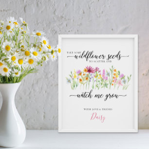Wildblumensamen - Beobachte mich wachsen - Babypar Poster