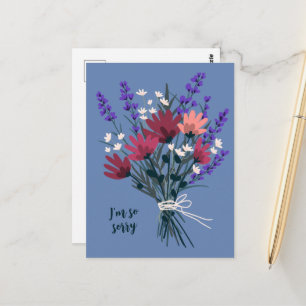 Wildblumenstrauß Beileid Entschuldigung für den Ve Postkarte