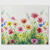 Wildblumenstrauß Geschenkpapier (Flach)