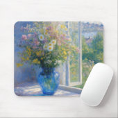Wildblumenstrauß in blauer Vase Mousepad (Mit Mouse)