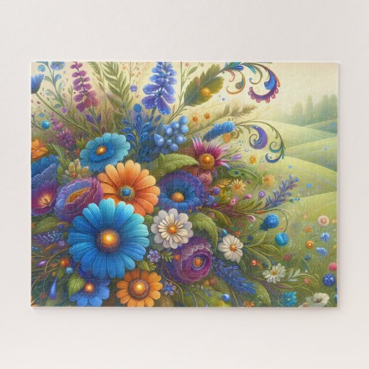 Wildblumenstrauß Puzzle (Horizontal)