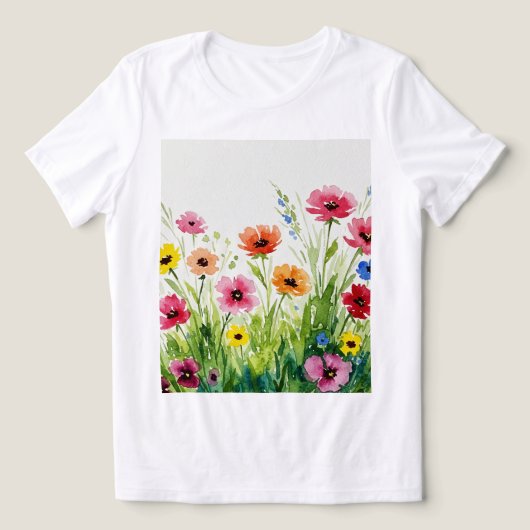 Wildblumenstrauß Tri-Blend Shirt (Design Vorderseite)