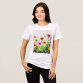 Wildblumenstrauß Tri-Blend Shirt (Vorderseite voll)