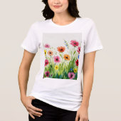 Wildblumenstrauß Tri-Blend Shirt (Vorderseite)