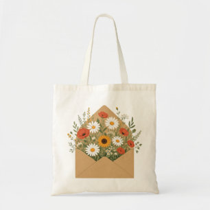 Wildblumenstrauß-Umschlag Botanische Kunst Tragetasche