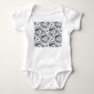 Wildblumenstrauß Wasserfarbe Vintage-Illustration Baby Strampler
