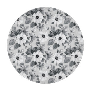 Wildblumenstrauß Wasserfarbe Vintage-Illustration Schneidebrett