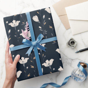 Wildblumenwiese, Aquarell Boho Wildblumen, vor Geschenkpapier