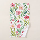 Wildblumenwiese Badhandtuch Set (Handtuch)
