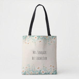 Wildblumenwiese Bester Lehrer Aller Zeiten Würdigu Tasche