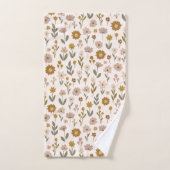 Wildblumenwiese Boho-Muster Badhandtuch Set (Handtuch)
