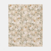 Wildblumenwiese Boho-Muster Fleecedecke (Vorderseite)