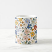 Wildblumenwiese Boho-Muster Kaffeetasse (Mittel)