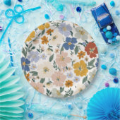 Wildblumenwiese Boho-Muster Pappteller (Party)