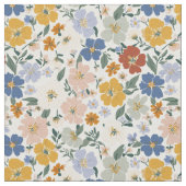Wildblumenwiese Boho-Muster Stoff (Nahaufnahme)
