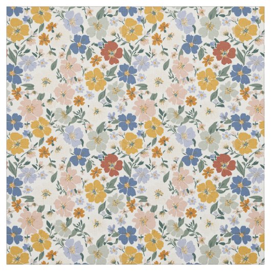Wildblumenwiese Boho-Muster Stoff (Muster)