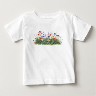 Wildblumenwiese botanischer Garten Blumen Baby T-shirt