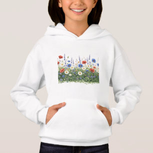 Wildblumenwiese botanischer Garten Blumen Hoodie