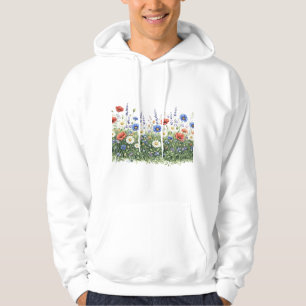 Wildblumenwiese botanischer Garten Blumen Hoodie