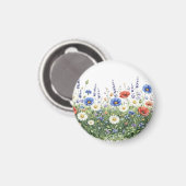 Wildblumenwiese botanischer Garten Blumen Magnet (Vorderseite/Rückseite)