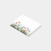 Wildblumenwiese botanischer Garten Blumen Post-it Klebezettel (angewinkelt)