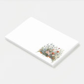 Wildblumenwiese botanischer Garten Blumen Post-it Klebezettel (angewinkelt)