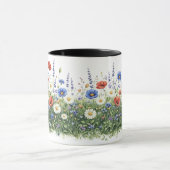 Wildblumenwiese botanischer Garten Blumen Tasse (Zentrum)