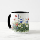 Wildblumenwiese botanischer Garten Blumen Tasse (Vorderseite Links)