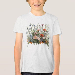 Wildblumenwiese botanischer Garten Blumen Tri-Blend Shirt