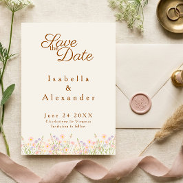 Wildblumenwiese Cottage Kern Rettet das Datum