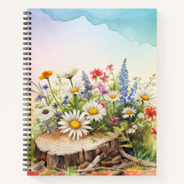 Wildblumenwiese | Cottagecore Blumenjournal Notizblock
