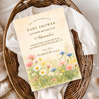 Wildblumenwiese Gold Baby Shower