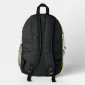 Wildblumenwiese Muster Bedruckter Rucksack (Rückseite)