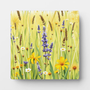 Wildblumenwiese Sommer Muster Fotoplatte